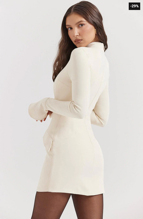 Vestido Curto Manga Longa Kayla