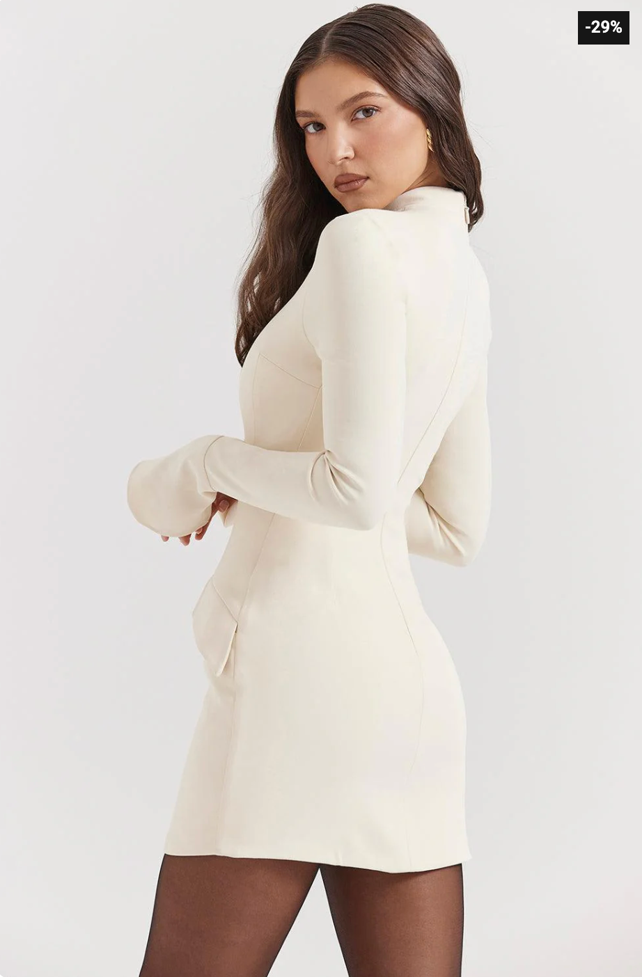 Vestido Curto Manga Longa Kayla