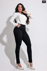 Calça Jeans Modeladora Preta Que Não Desbota Magnífica